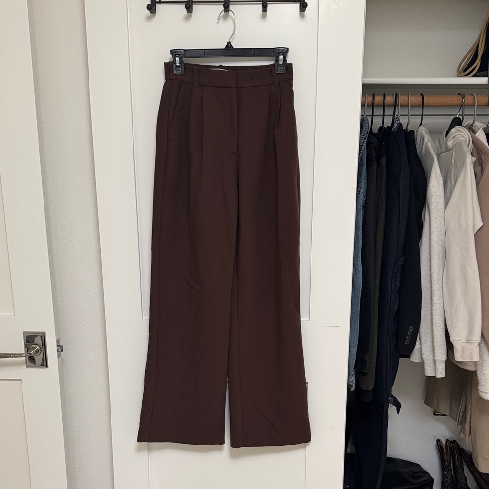 Curve Love A&F Sloane Tailored Wide Leg Pant